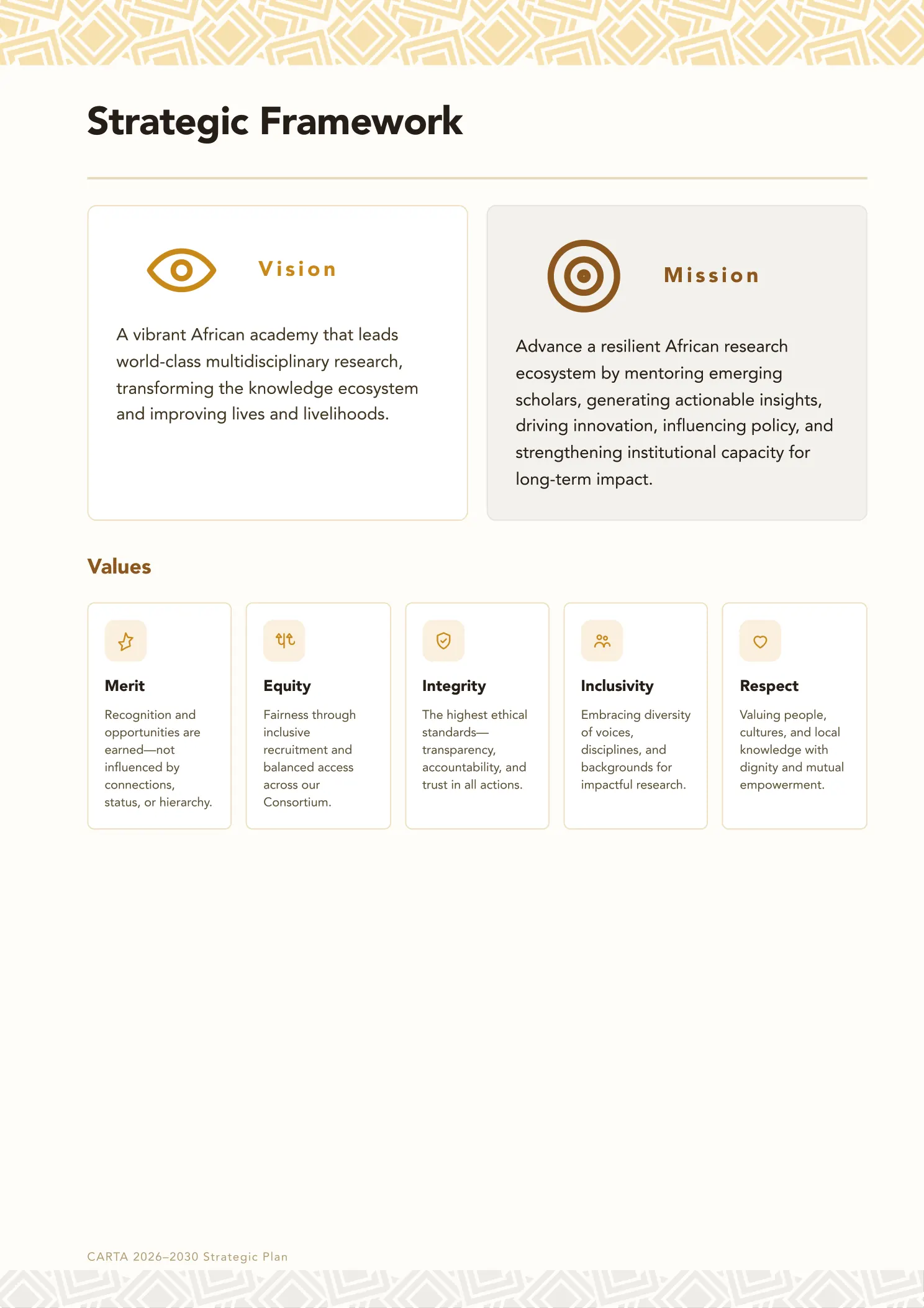 Page 13 of the CARTA Strategic Plan 2026 to 2030