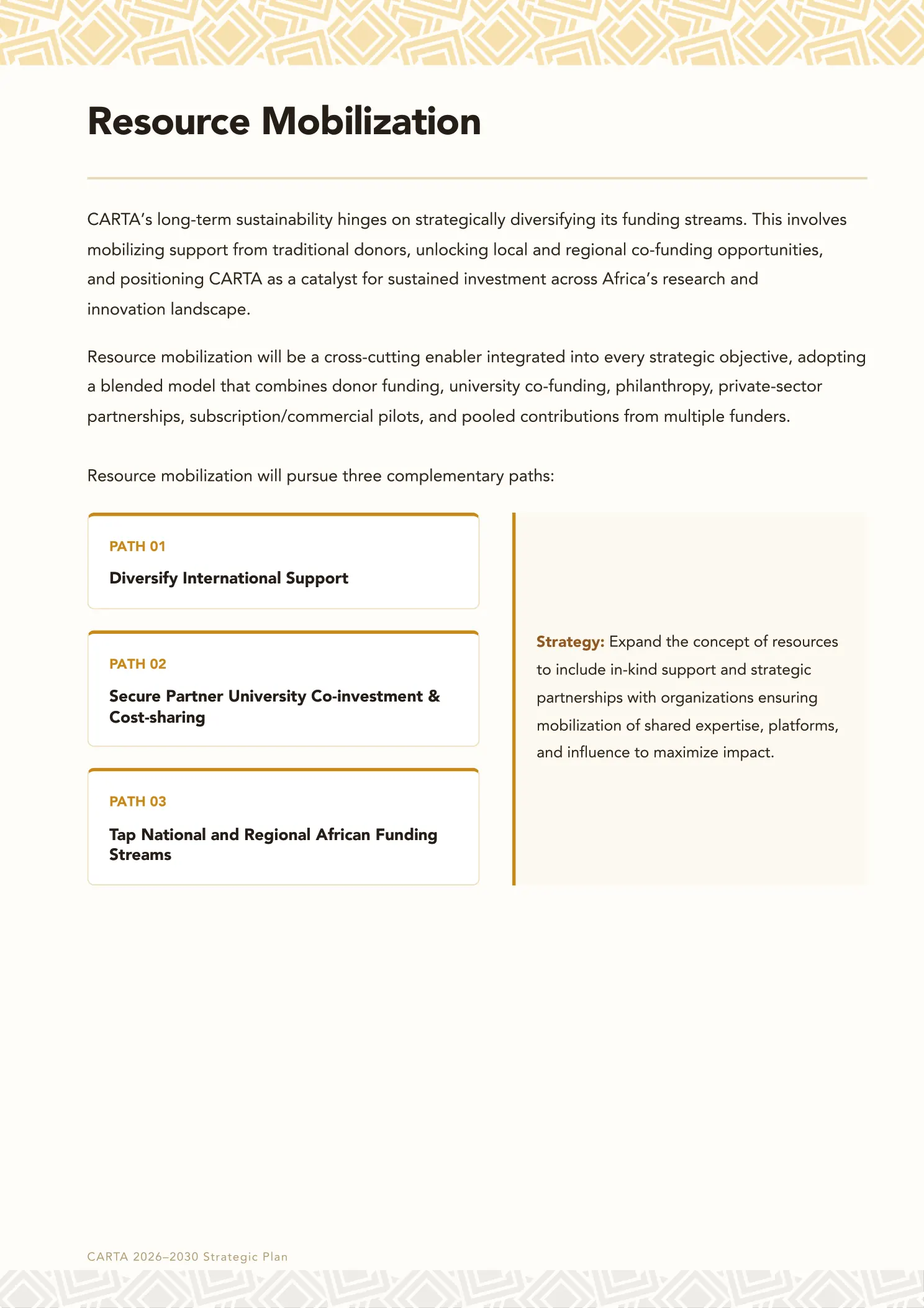 Page 18 of the CARTA Strategic Plan 2026 to 2030