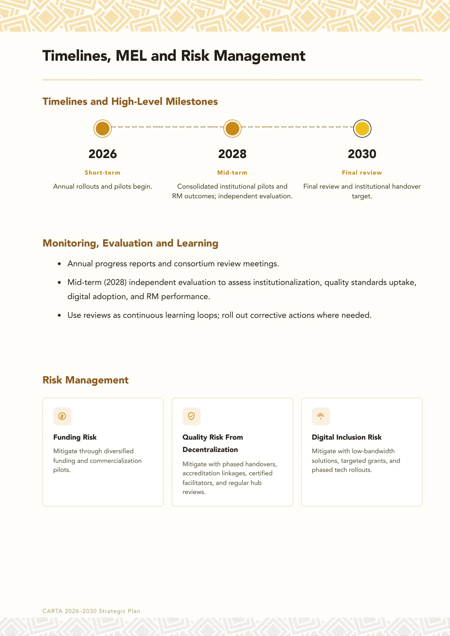 Page 22 of the CARTA Strategic Plan 2026 to 2030
