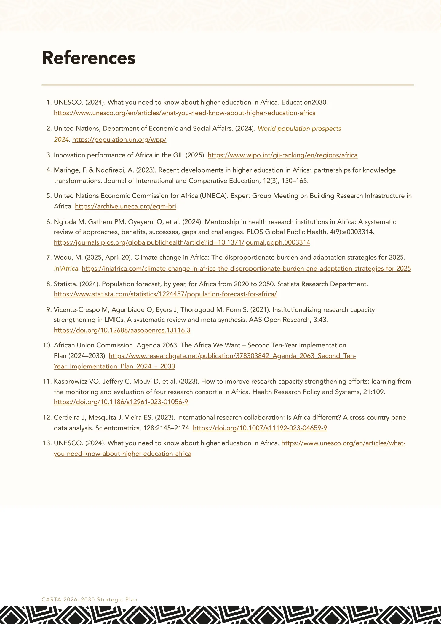 Page 23 of the CARTA Strategic Plan 2026 to 2030